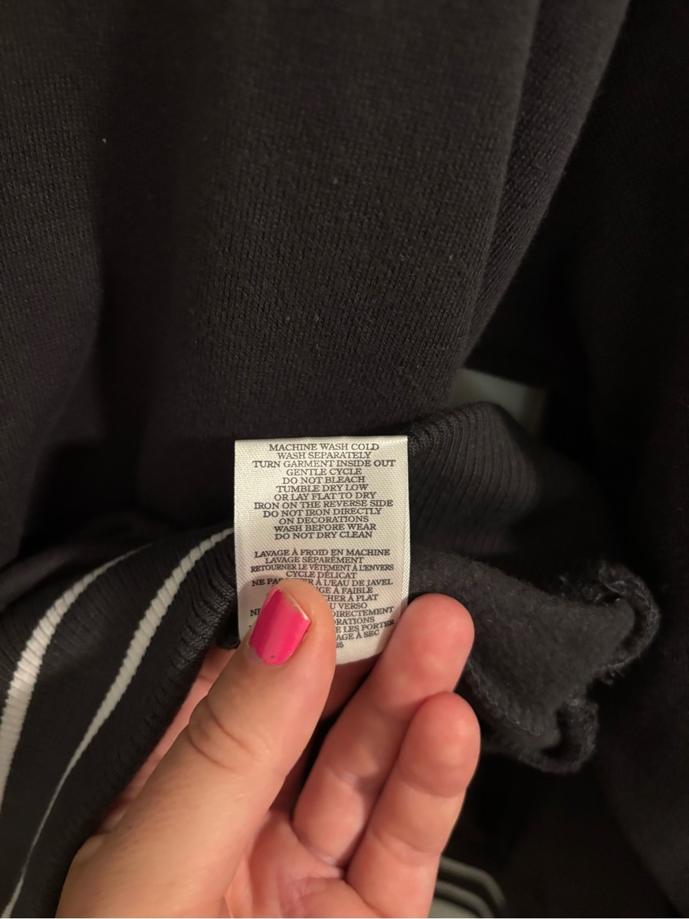 NEW Z SUPPLY Go Team Oversized Pullover Sweatshirt Black White Football Game Day - Picture 9 of 10